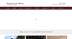 Desktop Screenshot of chambercombemanor.org.uk